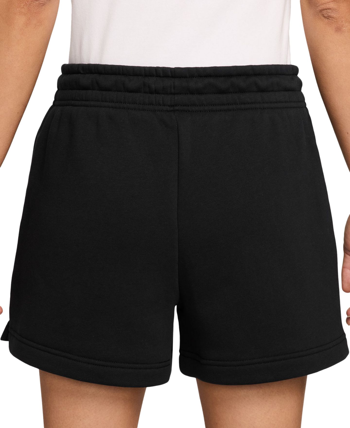 Женские шорты Nike Sportswear Phoenix Fleece Mid-Rise 4" Shorts, цвет: Чёрный / Молочный — фото 2