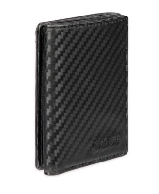 Men's RFID Magnetic Carbon Fiber Z-Fold Trifold Wallet