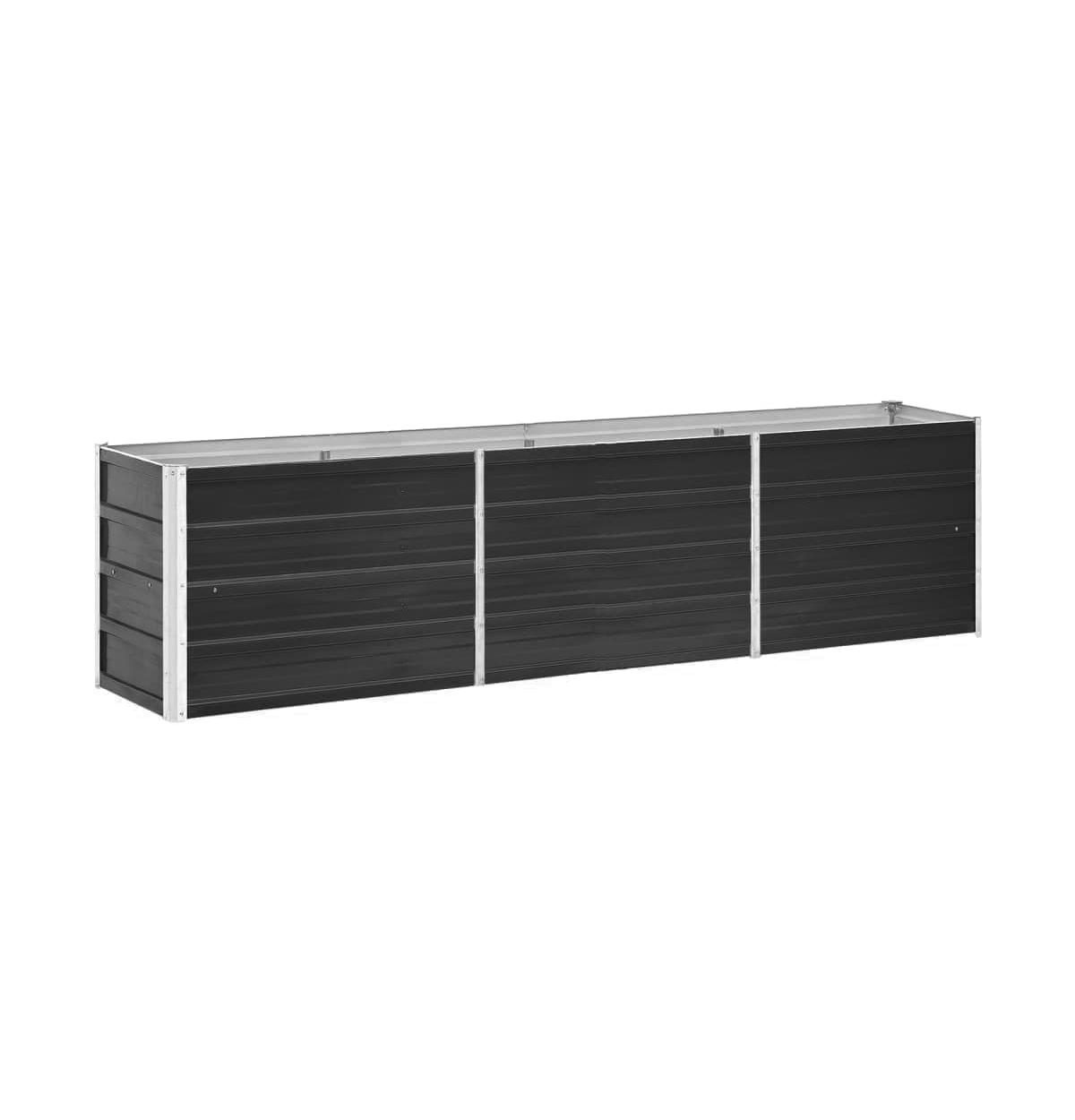 Garden Raised Bed Galvanized Steel 94.5&#x22;x15.7&#x22;x17.7&#x22; Anthracite - Anthracite