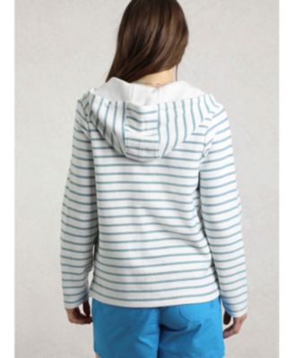 Women's Striped Full Zip Hoodie