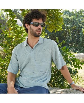 Мужская футболка-поло Campus Sutra Sage Green Bohomian Oversize Polo от Campus Sutra