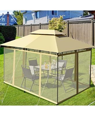 10 Feet x 13 Feet Tent Canopy Shelter with Removable Netting Sidewall