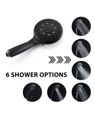 Classic High Pressure Single Handle 6-Spray Patterns Rain shower Head with Handheld Shower