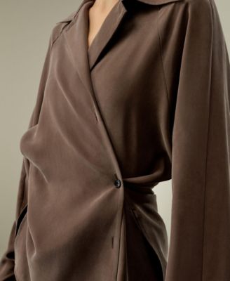 Women's Multipositional Silk Shirt