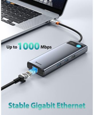 Laptop Docking Station Dual Monitor 4K120Hz, 9 in 1 USB C Hub with 2 HDMI, 1000Mbps LAN, Max 85W PD, 3 USB, SD Card Reader, USB C Dock Compatible with iPhone 15/Mac/Dell/HP/Surface/Steam Deck