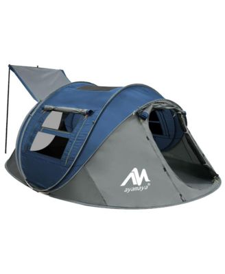 Adobe 2–3 Person Stargazing Pop-Up Camping Tent with Skylight, Instant Setup, Dual Doors, Mesh Windows, and Removable Rainfly – Lightweight and Waterproof Shelter for Outdoor, Backyard, or Beach Use