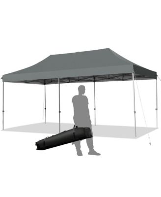 10'x20' Pop up Canopy Tent Folding Heavy Duty Sun Shelter Adjustable W/Bag