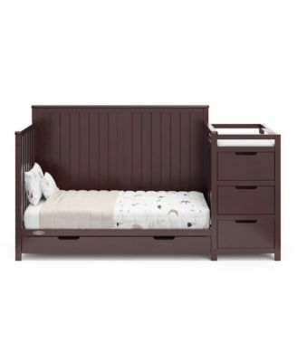 Hadley 5-in-1 Convertible Crib and Changer with Drawer (Espresso)