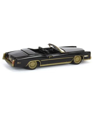 1/64 1976 Cadillac Eldorado Convertible Black Gold California Lowriders 63070-F