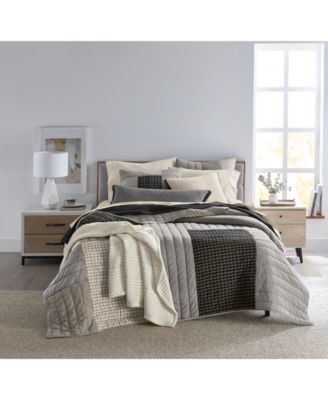 Striped & Stitched 3-Pc. Quilt Set, Full/Queen, Exclusively at Macy's