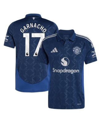 adidas - Men's Alejandro Garnacho Navy Manchester United 2024/25 Away Replica Player Jersey