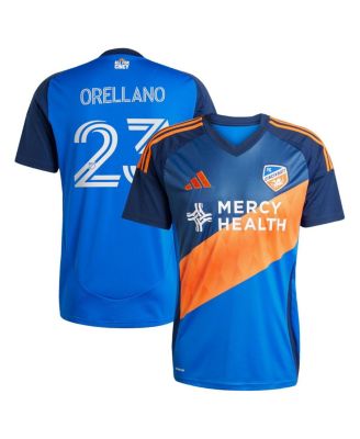 adidas - Men's Luca Orellano Blue FC Cincinnati 2025 Orange and Blue Legacy Kit Replica Player Jersey