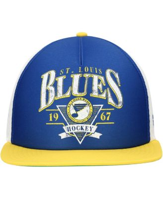 Men's Blue/Gold St. Louis Blues Classic Foam Adjustable Trucker Hat