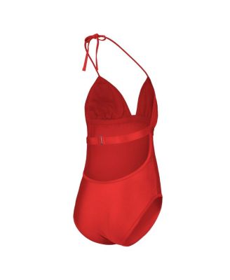 Women's Red Tampa Bay Buccaneers Full Count One-Piece Swimsuit