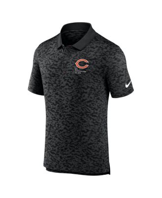 Men's Black Chicago Bears Pique Fashion Performance Polo Shirt