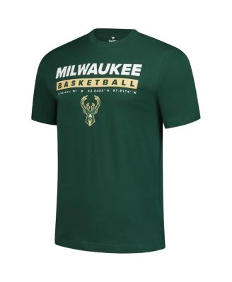Men's Hunter Green Milwaukee Bucks Location Just Net T-Shirt
