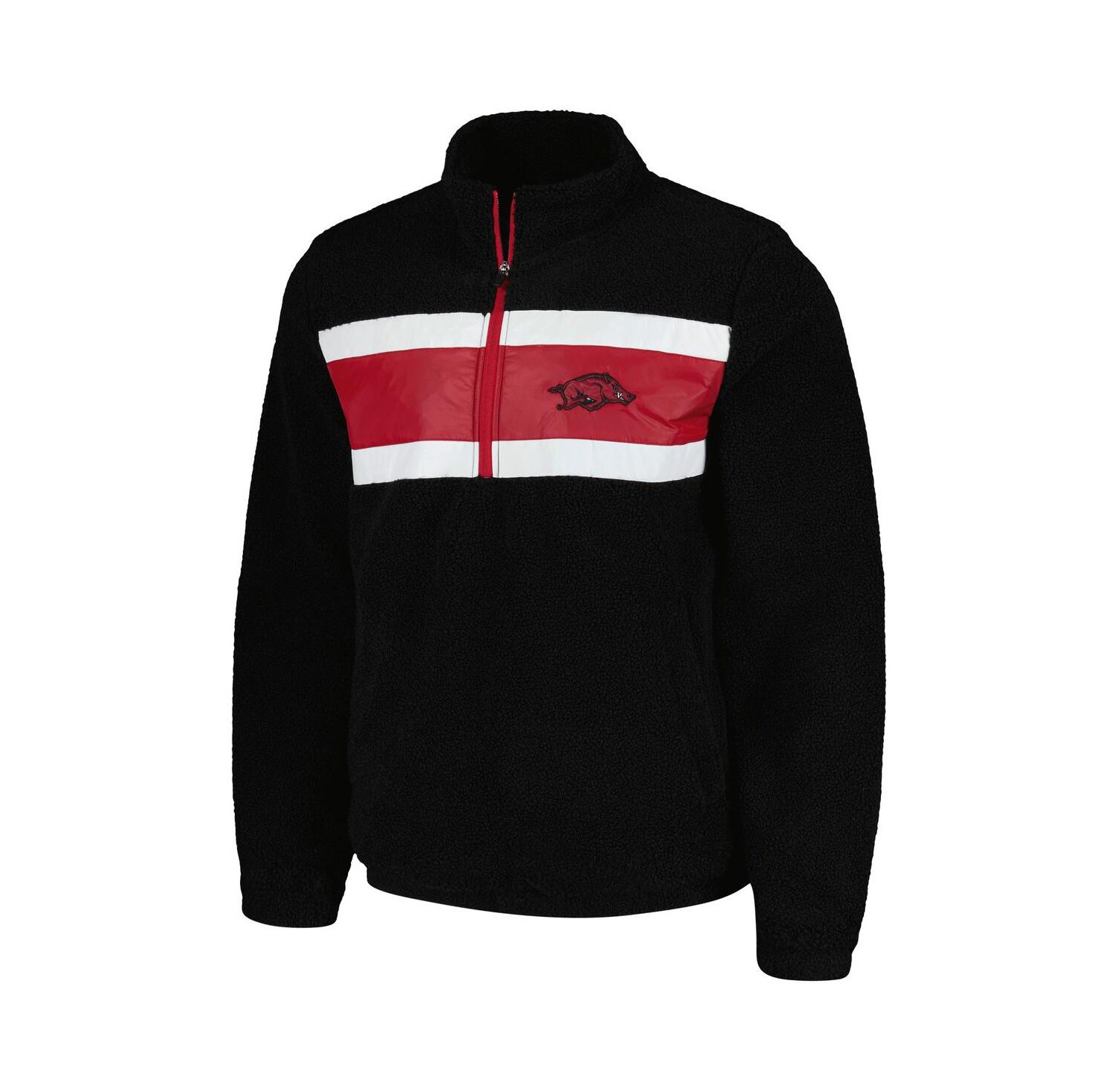 Men's Black Arkansas Razorbacks Pinch Runner Half-Zip Sweatshirt