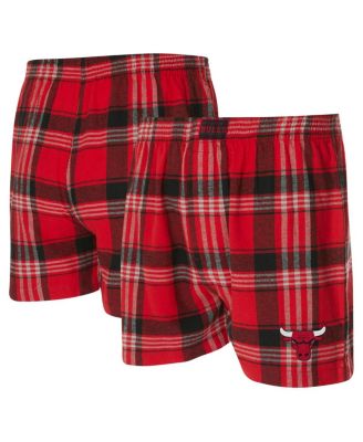 Concepts Sport - Men's Red Chicago Bulls Region Flannel Boxer Shorts