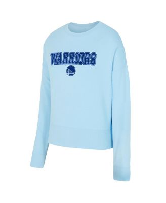 Concepts Women's 2-Piece Light Blue Sport Golden State Warriors Elevation Tri-Blend Long Sleeve T-Shirt and Shorts Set