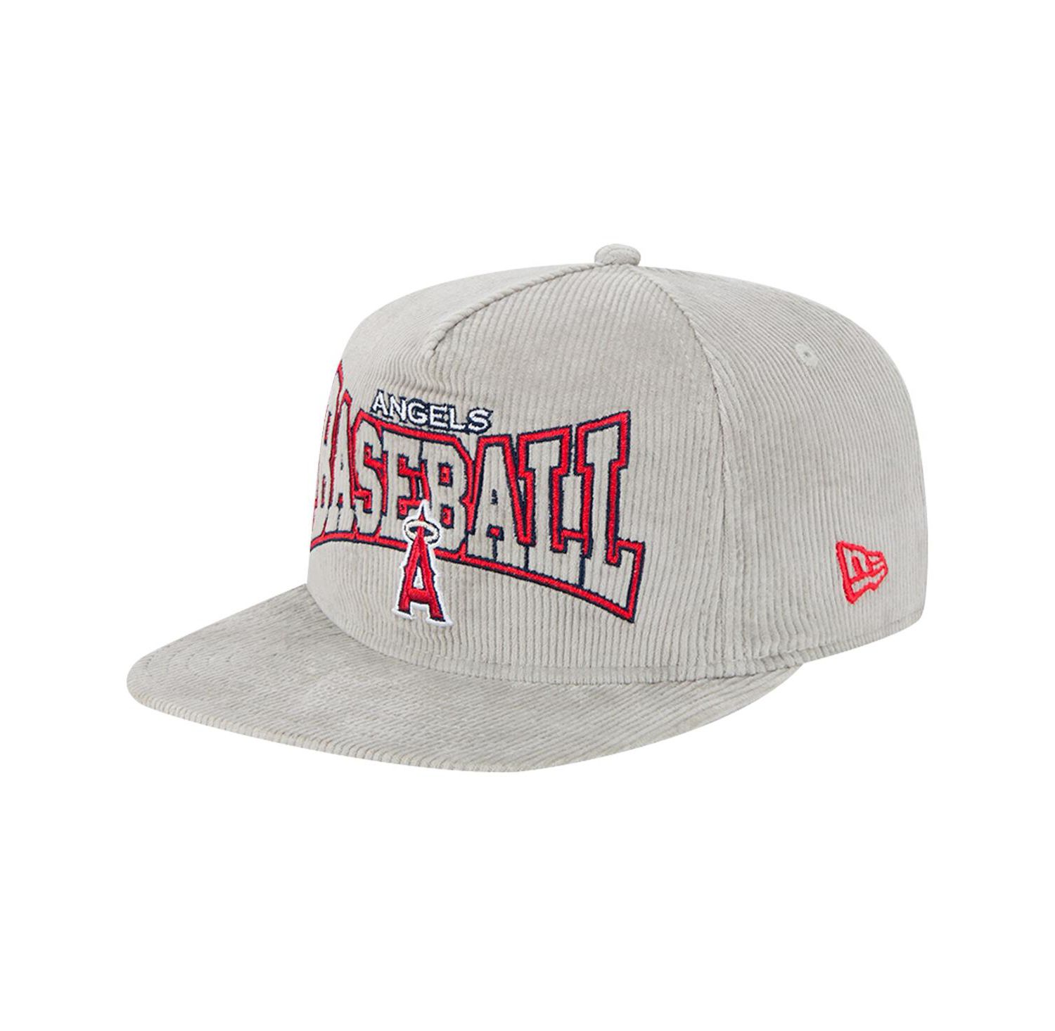 Men's Gray Los Angeles Angels Corduroy Golfer Snapback Hat