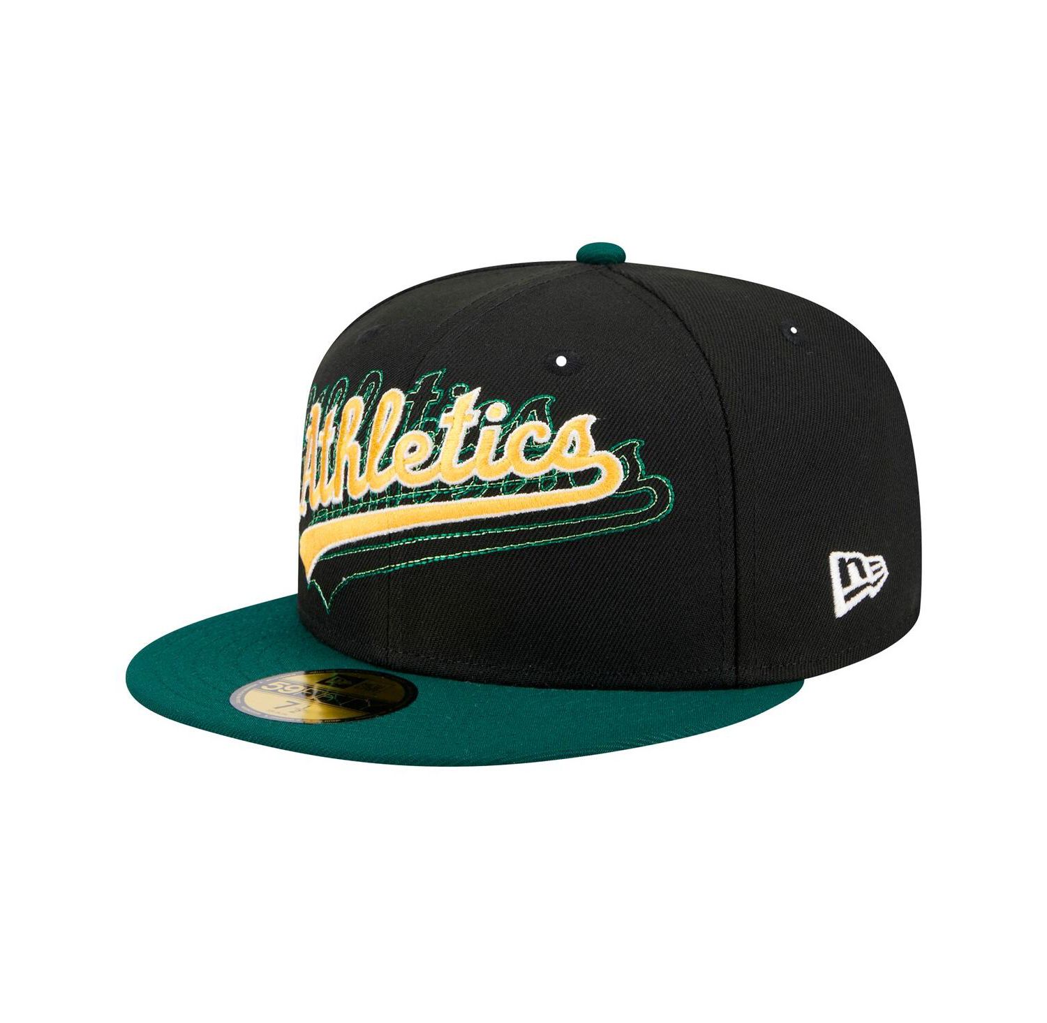 Men's Black Athletics Shadow Stitch 59FIFTY Fitted Hat