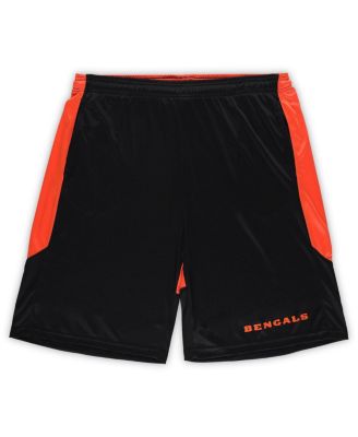Men's Black/Orange Cincinnati Bengals Big Tall Launch Shorts