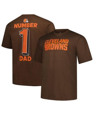 Fanatics - Men's Brown Cleveland Browns Big Tall Number One Dad T-Shirt