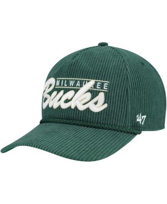 Men's Green Milwaukee Bucks Double Header Sidepatch Cord Hitch Adjustable Hat