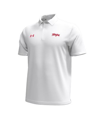 Men's White Maryland Terrapins Playoff Chest Stripe Performance Polo Shirt