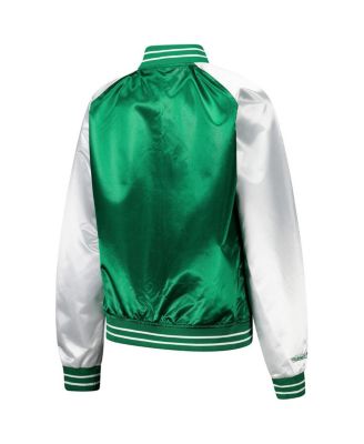 Women's Green New York Jets Team 2.0 Satin Raglan Full-Snap Jacket