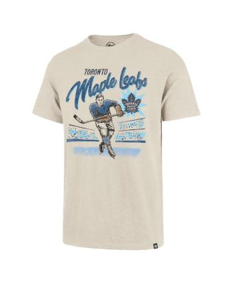 Мужская брендовая футболка Toronto Maple Leaf's Hockey Player Golden Age Scrum из натуральной кожи 47-го года выпуска.