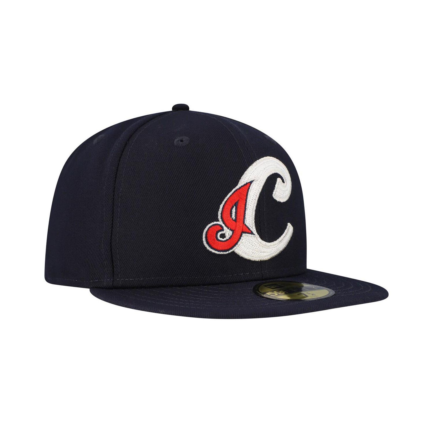 Men's Navy Cleveland Indians Cooperstown Collection Duo Logo 2.0 59FIFTY Fitted Hat