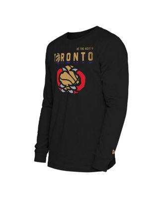 Мужская черная футболка с длинным рукавом Toronto Raptors 2024/25 City Edition от New Era