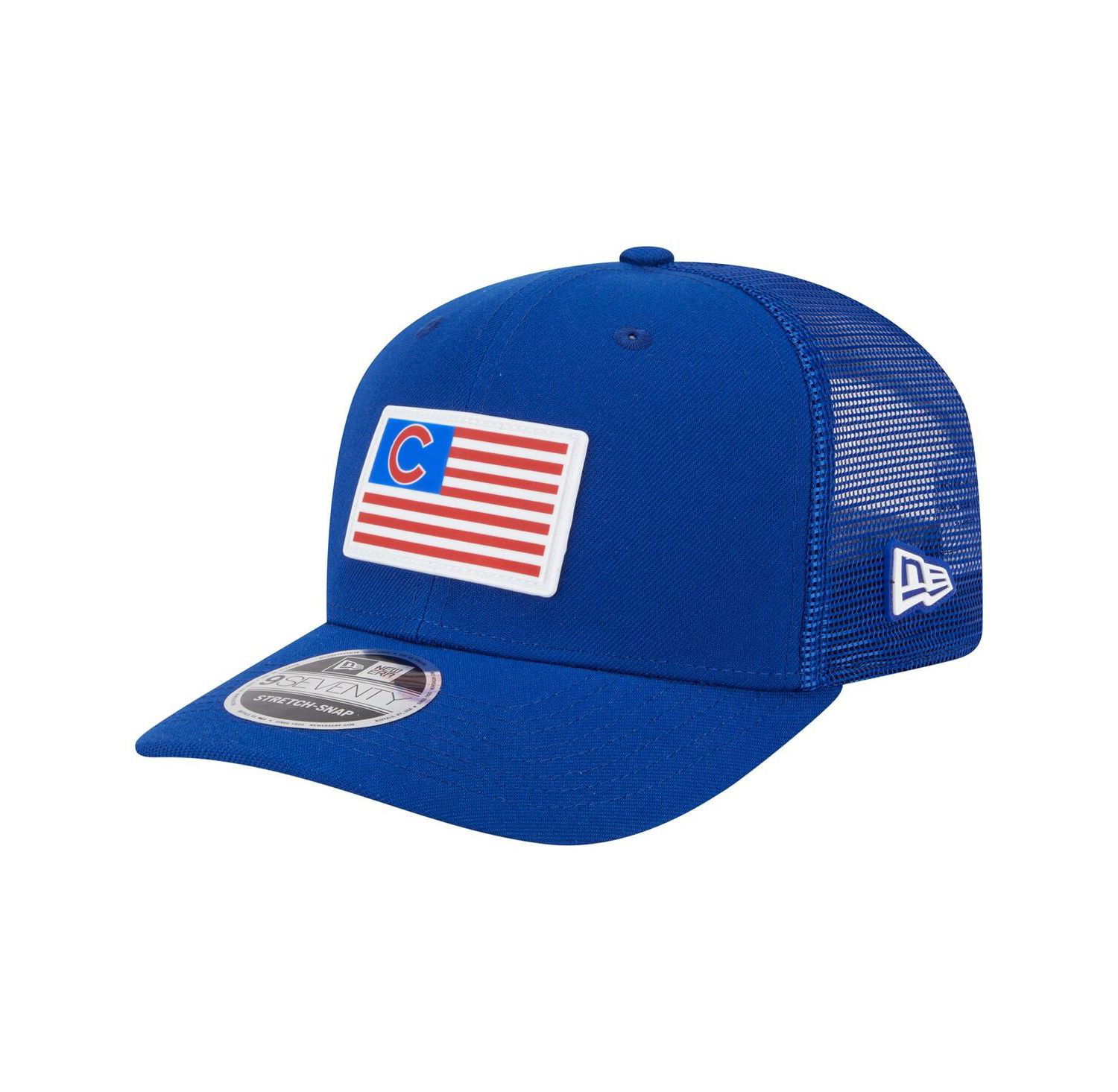Men's Royal Chicago Cubs Flag 9SEVENTY Stretch-Snap Hat