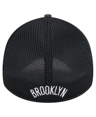 Men's Black Brooklyn Nets Subtle Camo 39THIRTY Flex Hat