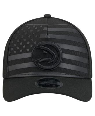 Men's Black Atlanta Hawks Game Day Flag A-Frame 9FORTY Adjustable Hat