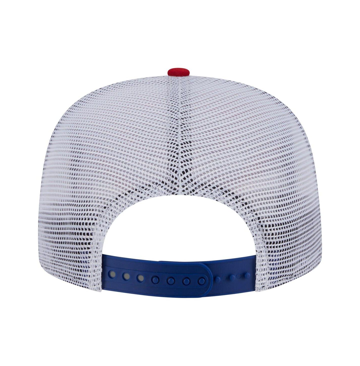 Мужской головной убор New Era Blue/Red New York Rangers Throwback V-Dye Adjustable Golfer Hat — фото 4