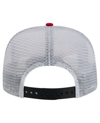 Men's Black/Red Chicago Blackhawks Throwback V-Dye Adjustable Golfer Hat