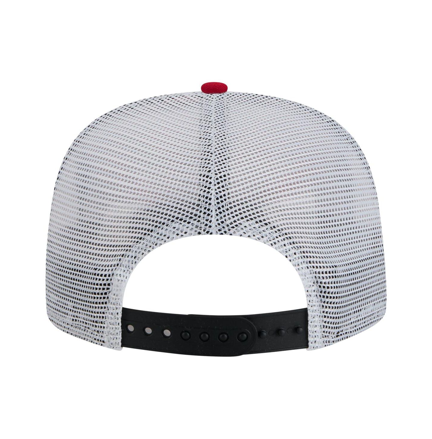 Мужской головной убор New Era Black/Red Chicago Blackhawks Throwback V-Dye Adjustable Golfer Hat — фото 4