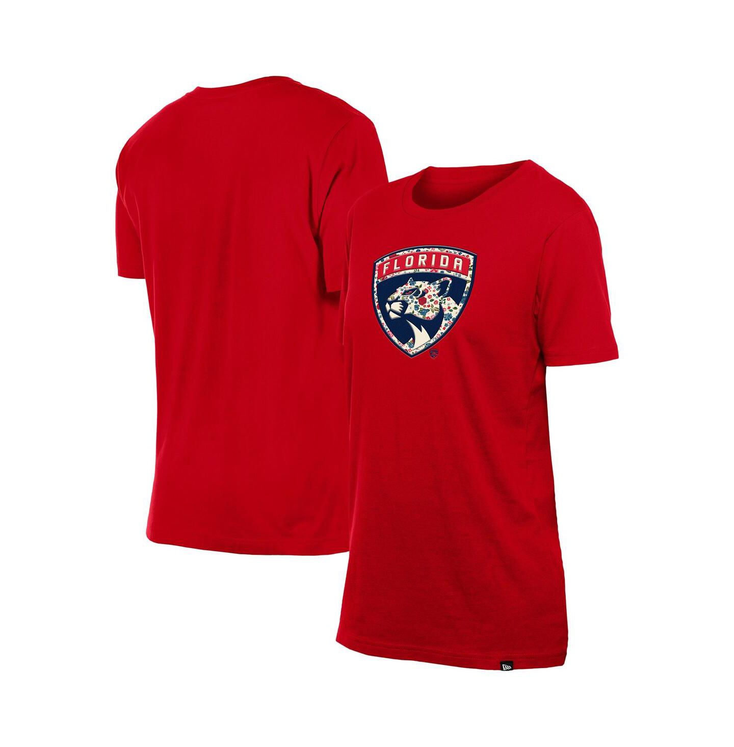 Женская футболка New Era Red Florida Panthers Glam Game Floral — фото 1