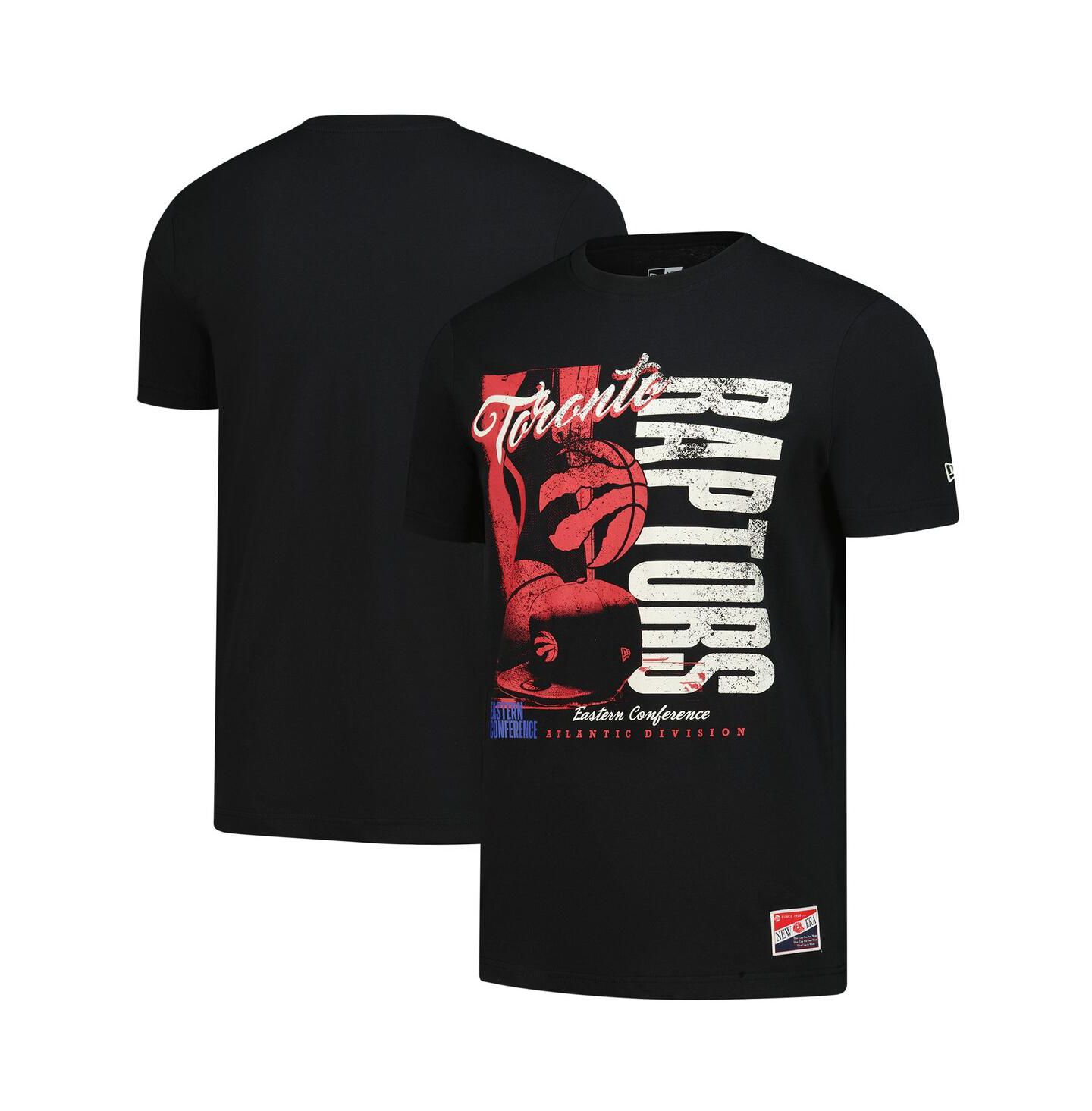 Мужские футболки New Era Black Toronto Raptors Distressed Throwback Vintage Color Pack — фото 1