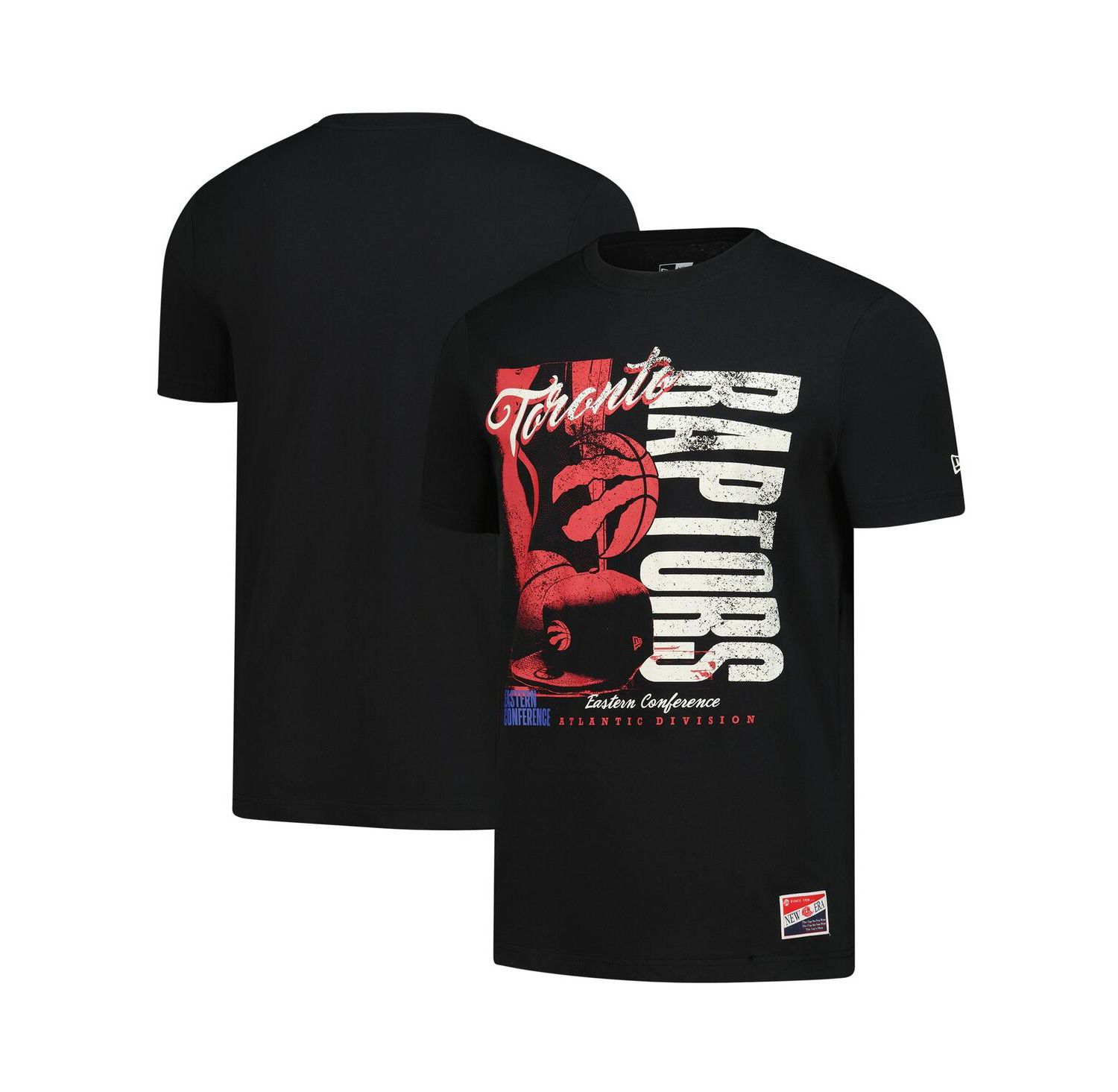 Men's Black Toronto Raptors Distressed Throwback Vintage Color Pack T-Shirt
