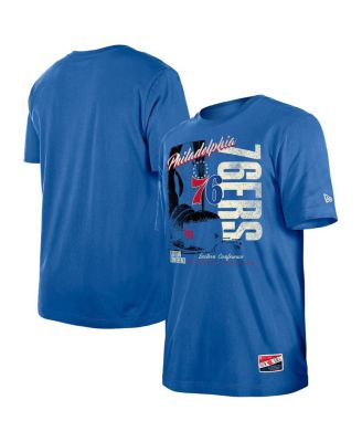 New Era - Men's Royal Philadelphia 76ers Distressed Throwback Vintage Color Pack T-Shirt