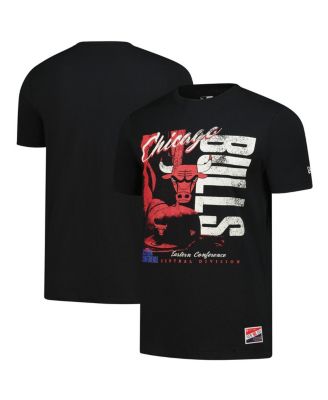 Men's Black Chicago Bulls Distressed Throwback Vintage Color Pack T-Shirt