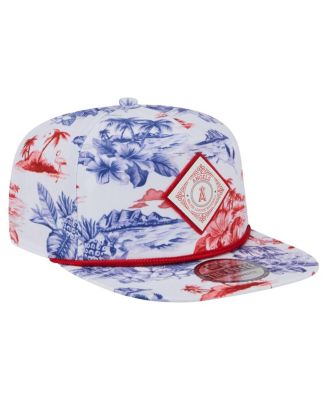 Men's White Los Angeles Angels Printed Island Golfer Snapback Hat