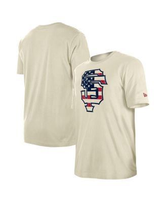 New Era - Men's Cream San Francisco Giants Americana Flag Fill T-Shirt