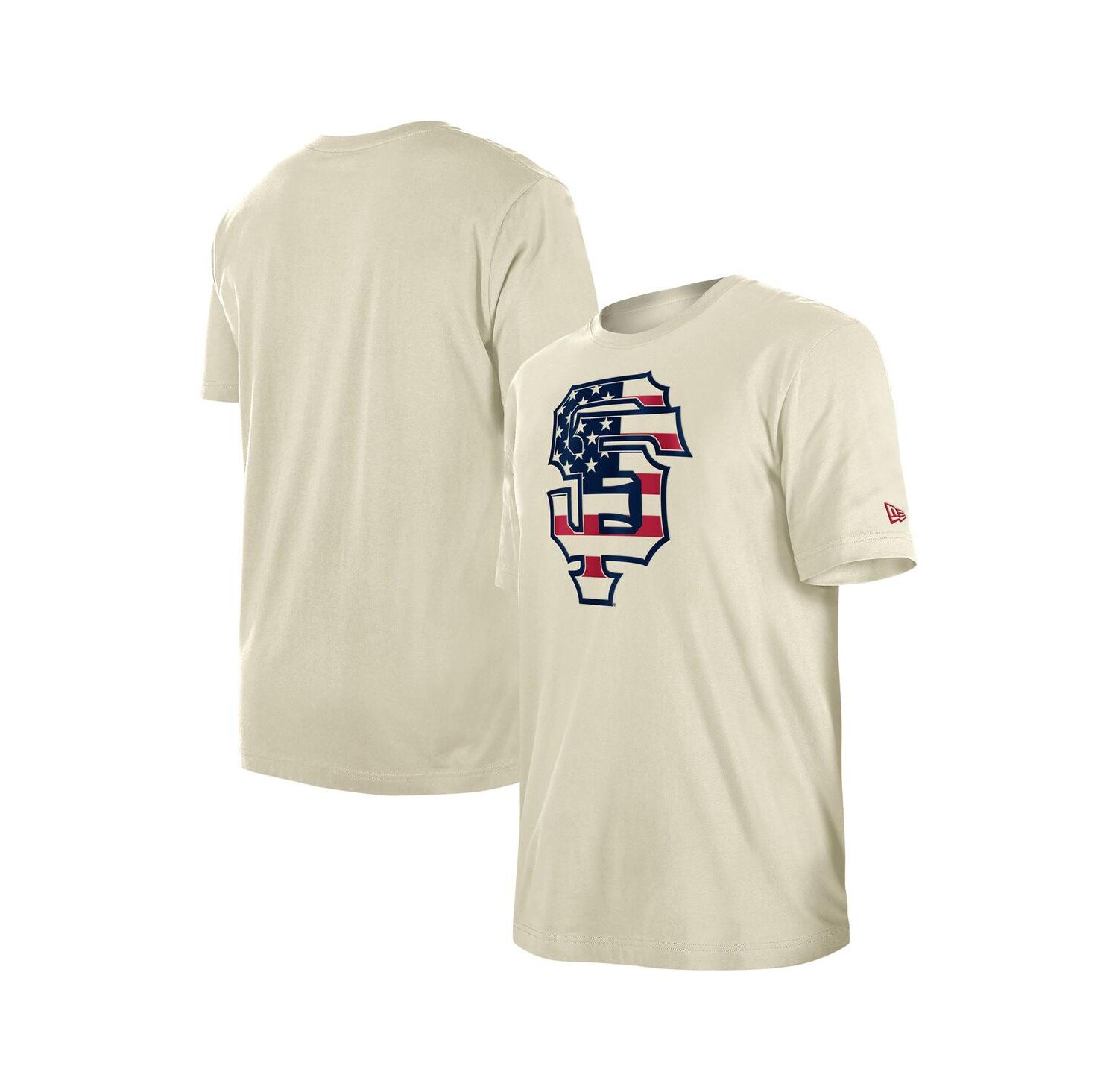 Men's Cream San Francisco Giants Americana Flag Fill T-Shirt