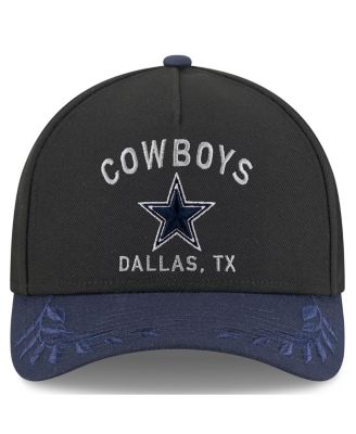 Big Boys and Girls Black/Navy Dallas Cowboys 2025 NFL Draft 9FORTY A-Frame M-Crown Adjustable Hat