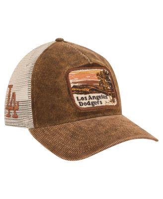 New Era - Men's Dark Brown Los Angeles Dodgers Vintage Landscape 9TWENTY A-Frame Adjustable Trucker Hat