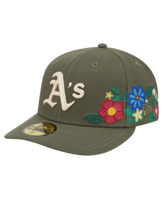 New Era - Men's Olive Athletics Tonal Florals 59FIFTY Fitted Hat